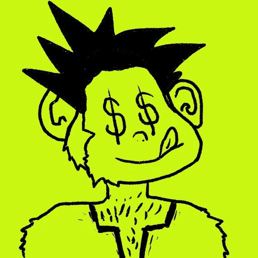 Rekt Rascals artwork — dollar-sign eyes and spiky hair